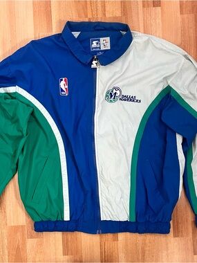 Vintage Starter Dallas Mavericks NBA Authentics Jacket XL Made in Korea 90s